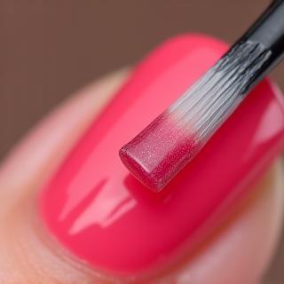 Image of nails with gel polish being applied