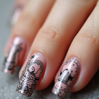 Image showing intricate nail art designs